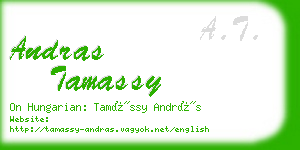 andras tamassy business card